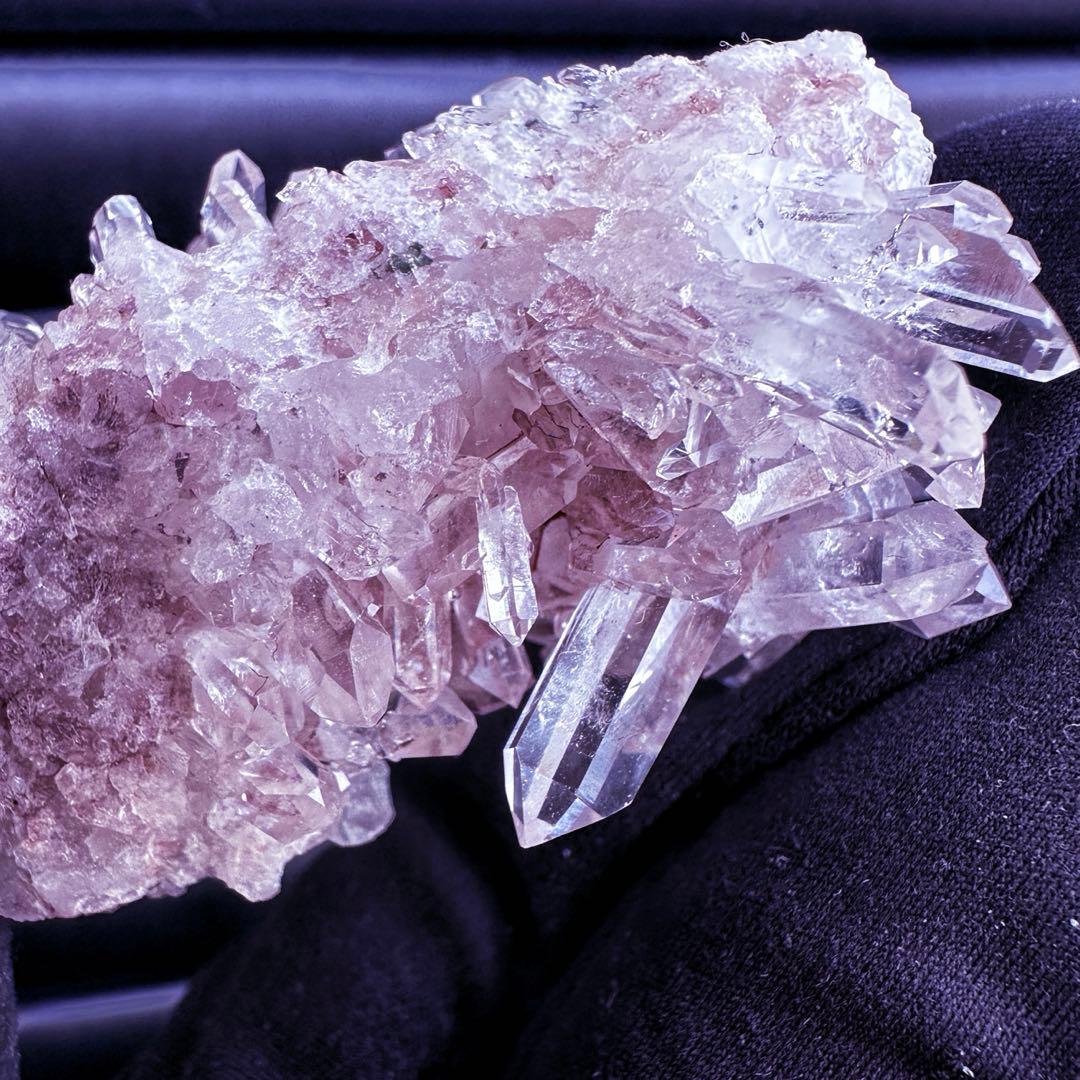 爆レア❗️高透明度❗️キラキラ♡ピンクレムリアンクォーツクラスター水晶A1538
