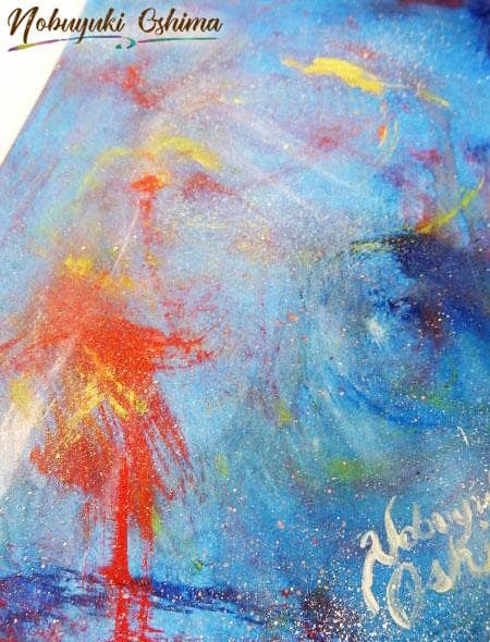絵画★原画（1点限り）「天使のささやき（情熱の息吹）」（2022年2月10日作）