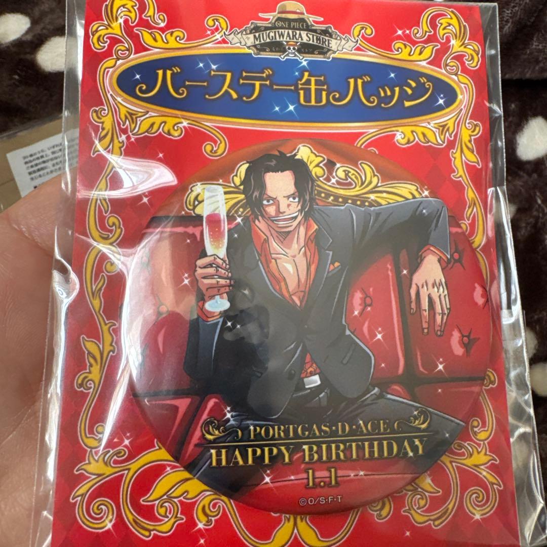 ONE PIECE エース　缶バッジ