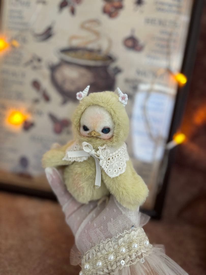 アートドール　ひよこ幻獣　羊毛フェルト