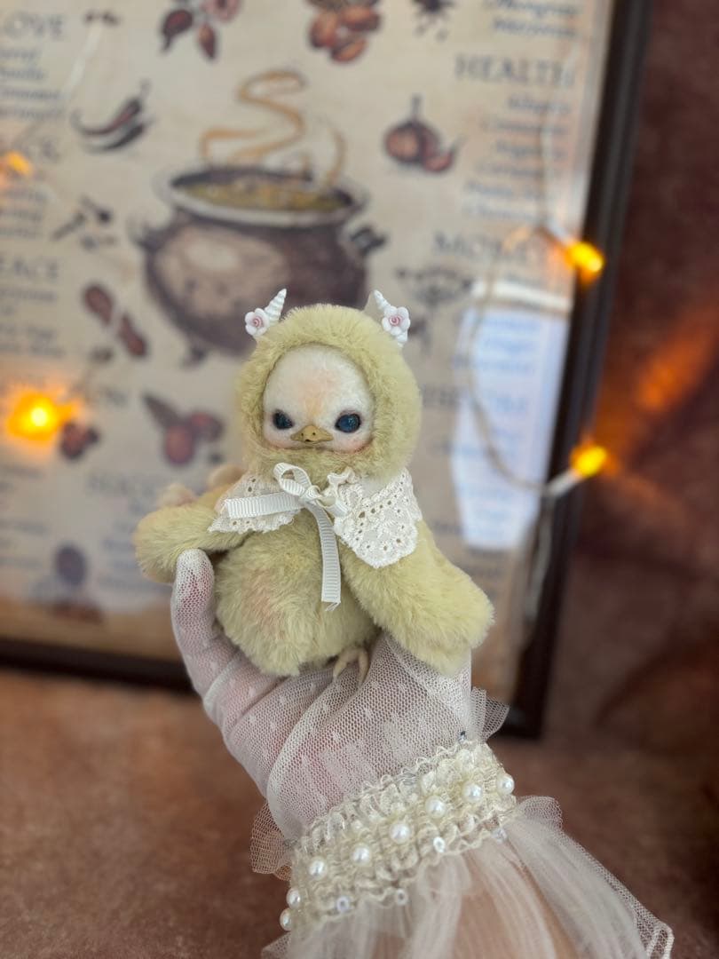 アートドール　ひよこ幻獣　羊毛フェルト