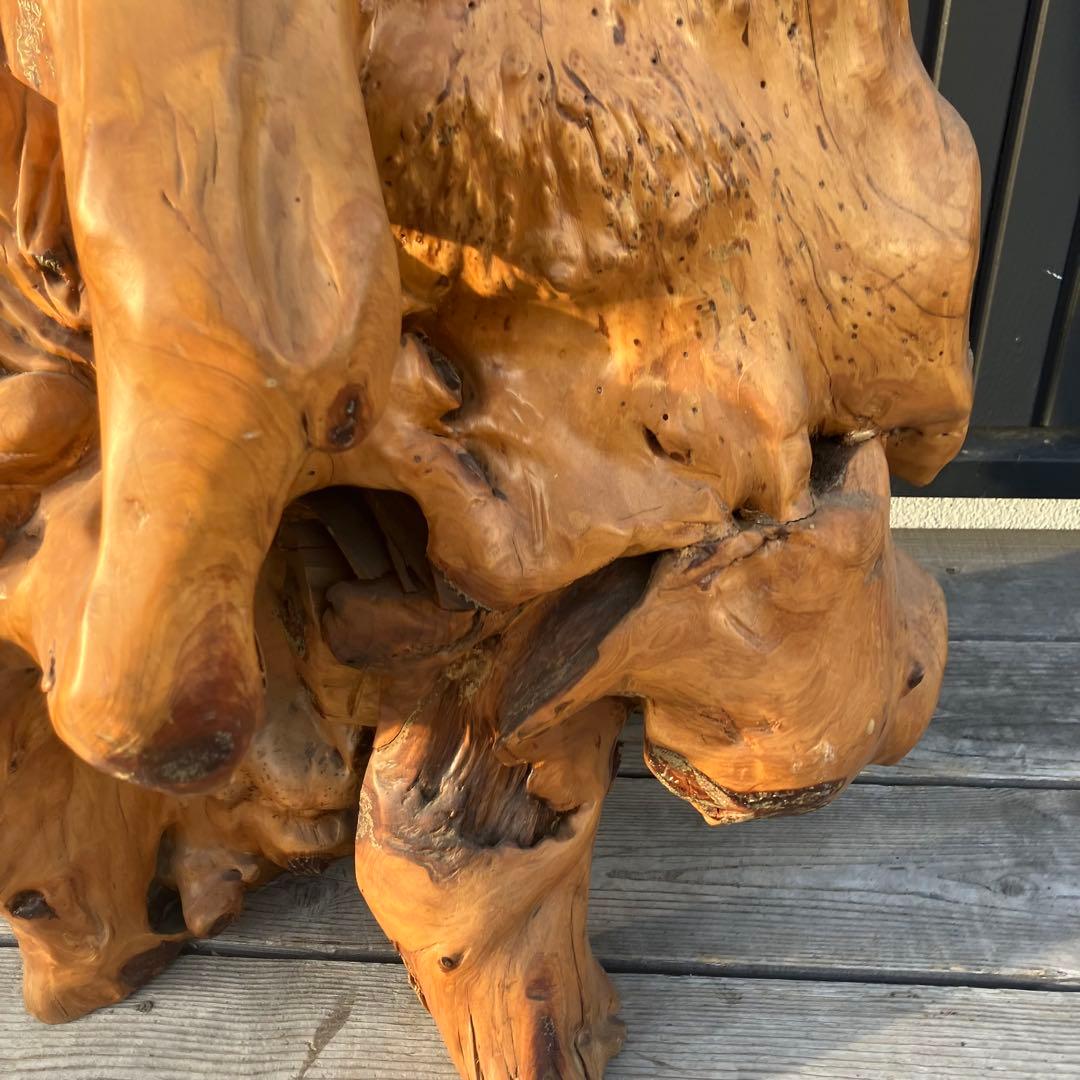 昭和レトロ 天然木 一刀彫 極上彫 木彫り 七福神 大型 置物 オブジェ 衝立