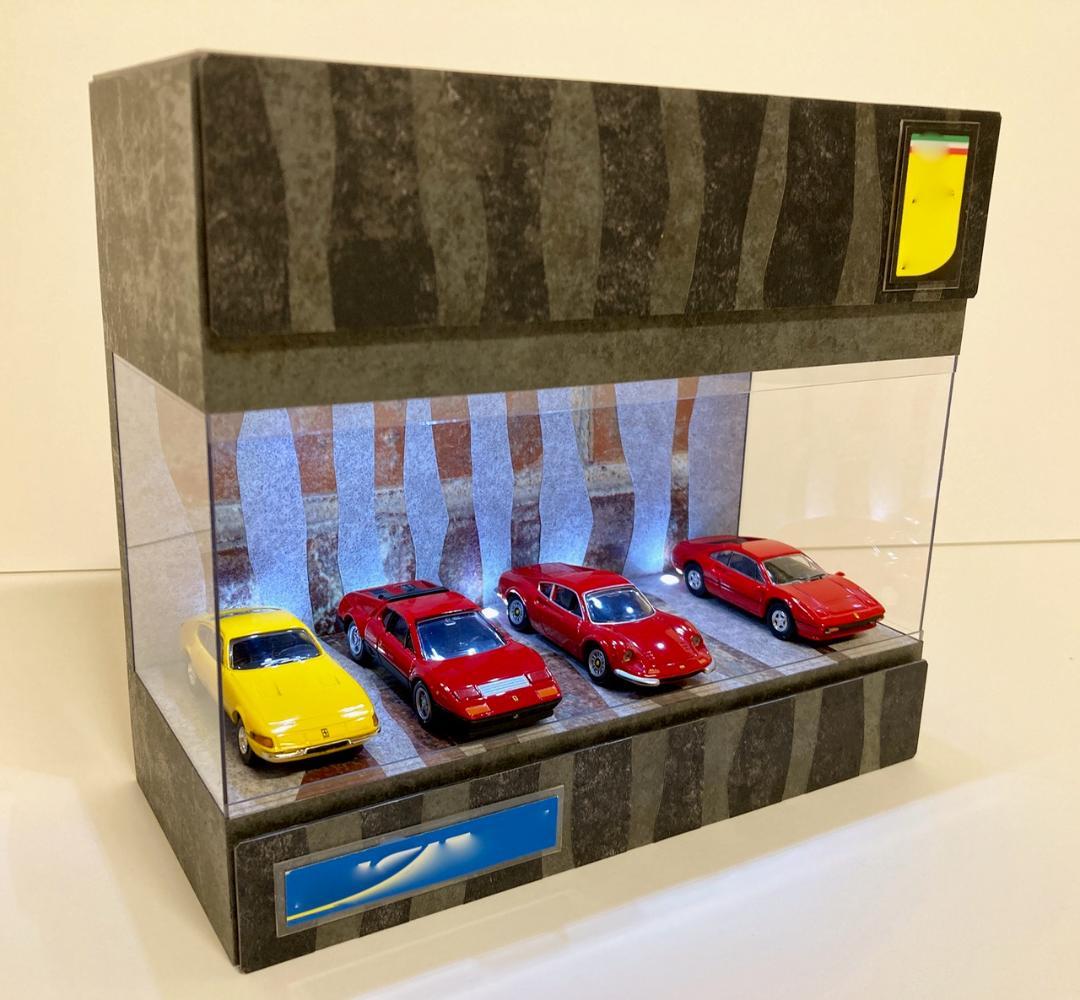 1/64仕様・退廃的・ディスプレーBOX /白色LED照明10灯・ネオガレージ