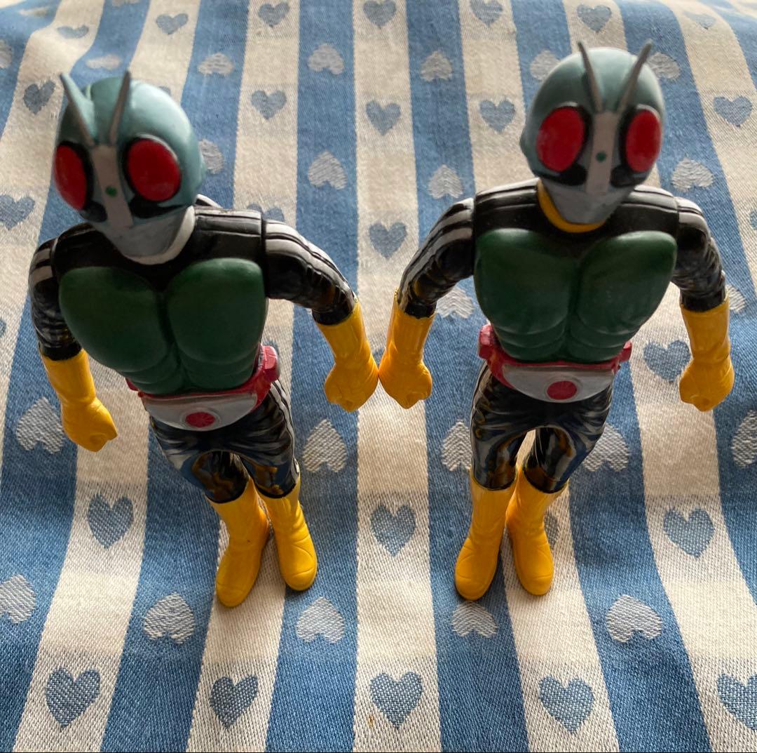 仮面ライダー 1号フィギュア ２体セット１９８９年製 石森プロ 東映 超希少商品