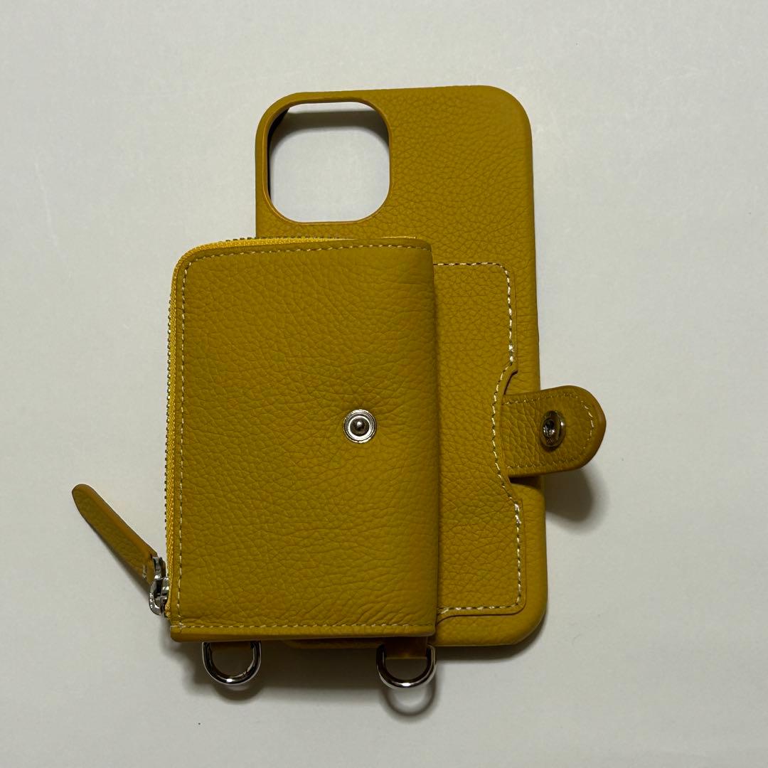 【新品】デミュウDEMIU スマホケース サフラン iPhone14/16e