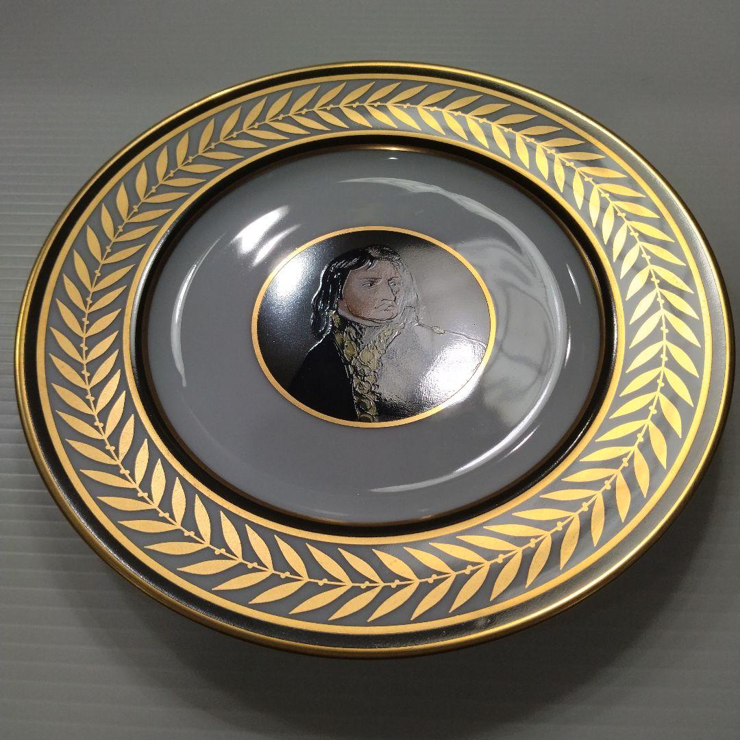 世界の偉大なカップと受皿 ケーキ皿 アンティーク 金彩 24K 皿 19,5cm