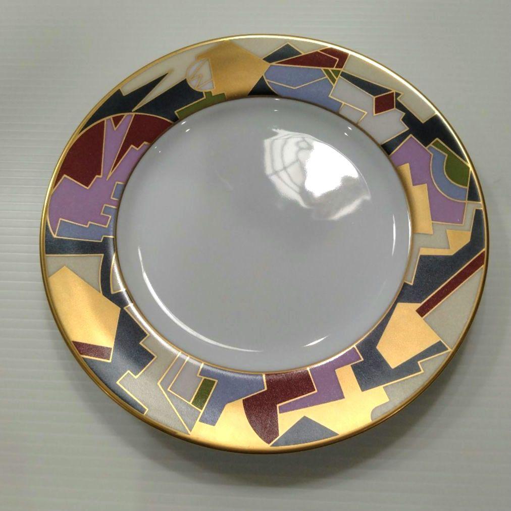 世界の偉大なカップと受皿 ケーキ皿 アンティーク 金彩 24K 皿 19,5cm