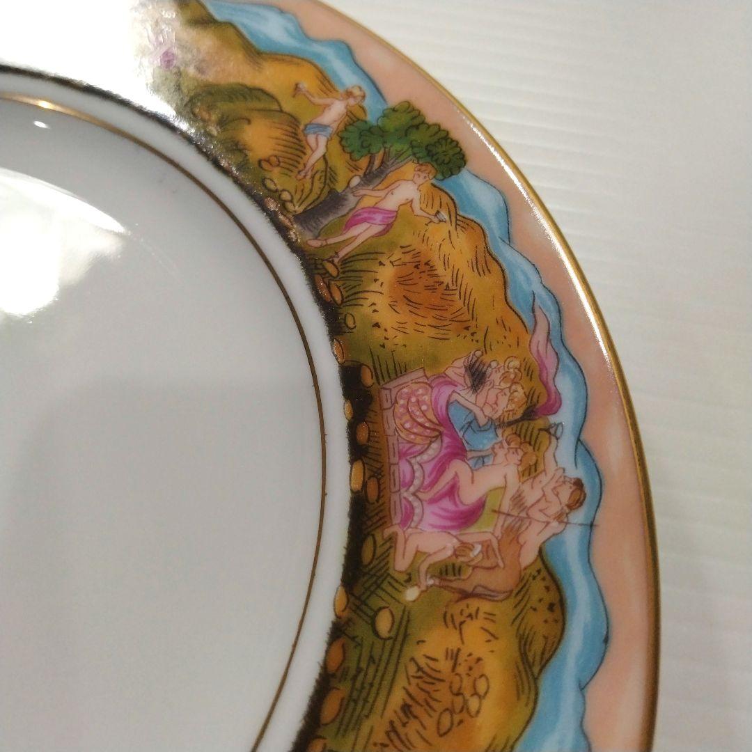 世界の偉大なカップと受皿 ケーキ皿 アンティーク 金彩 24K 皿 19,5cm