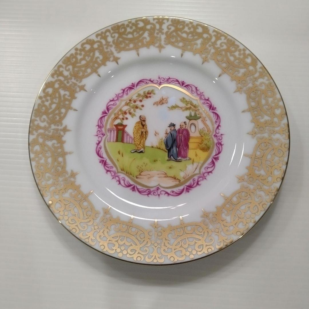世界の偉大なカップと受皿 ケーキ皿 アンティーク 金彩 24K 皿 19,5cm