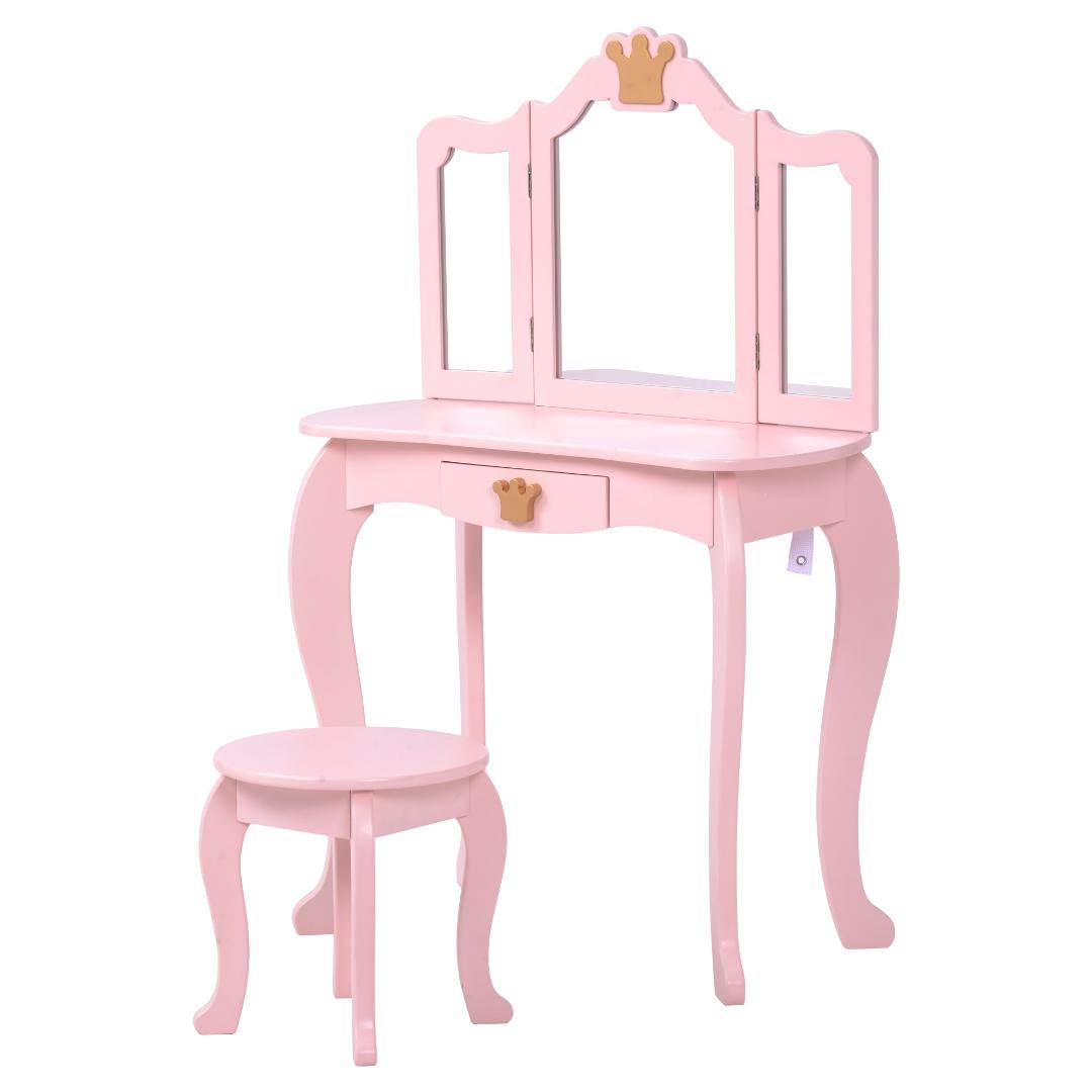 ドレッサー おままごと姫系 子供ドレッサー お化粧 おめかし メイク台 ミラー