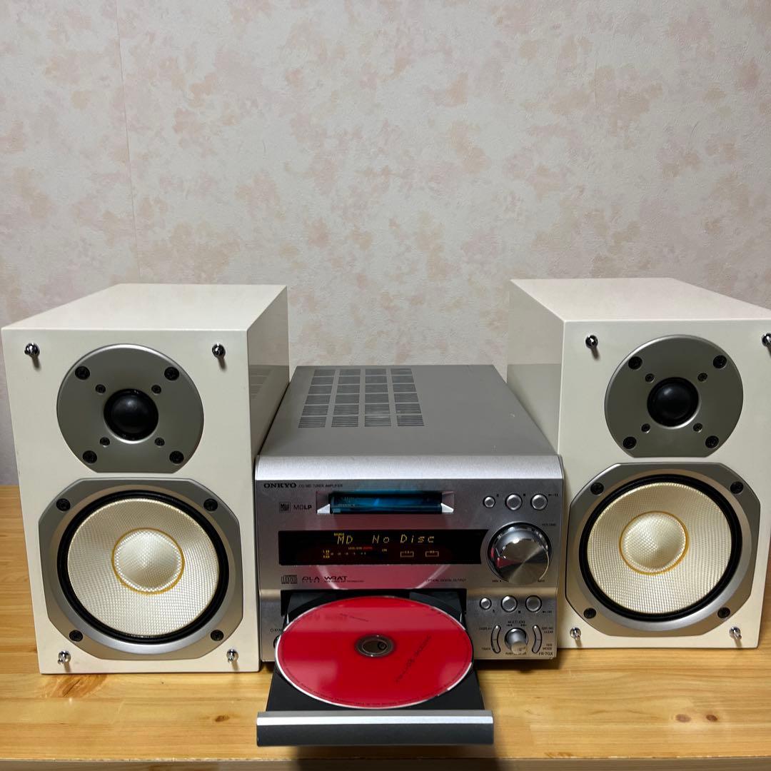 オンキョー CD/MD チューナーアンプ　FR-7GX＋ D-B8 光沢ピアノW