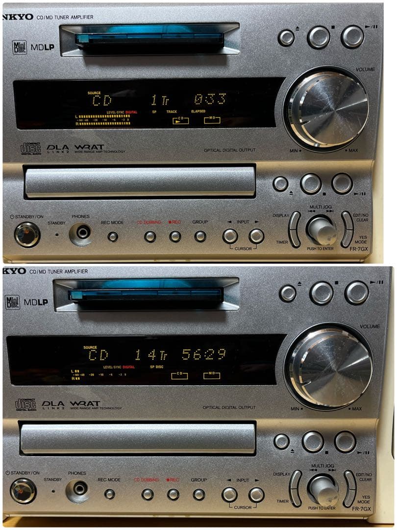オンキョー CD/MD チューナーアンプ　FR-7GX＋ D-B8 光沢ピアノW