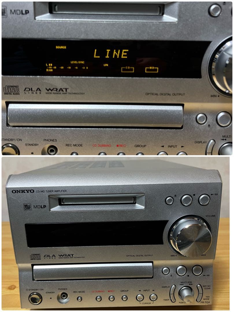 オンキョー CD/MD チューナーアンプ　FR-7GX＋ D-B8 光沢ピアノW
