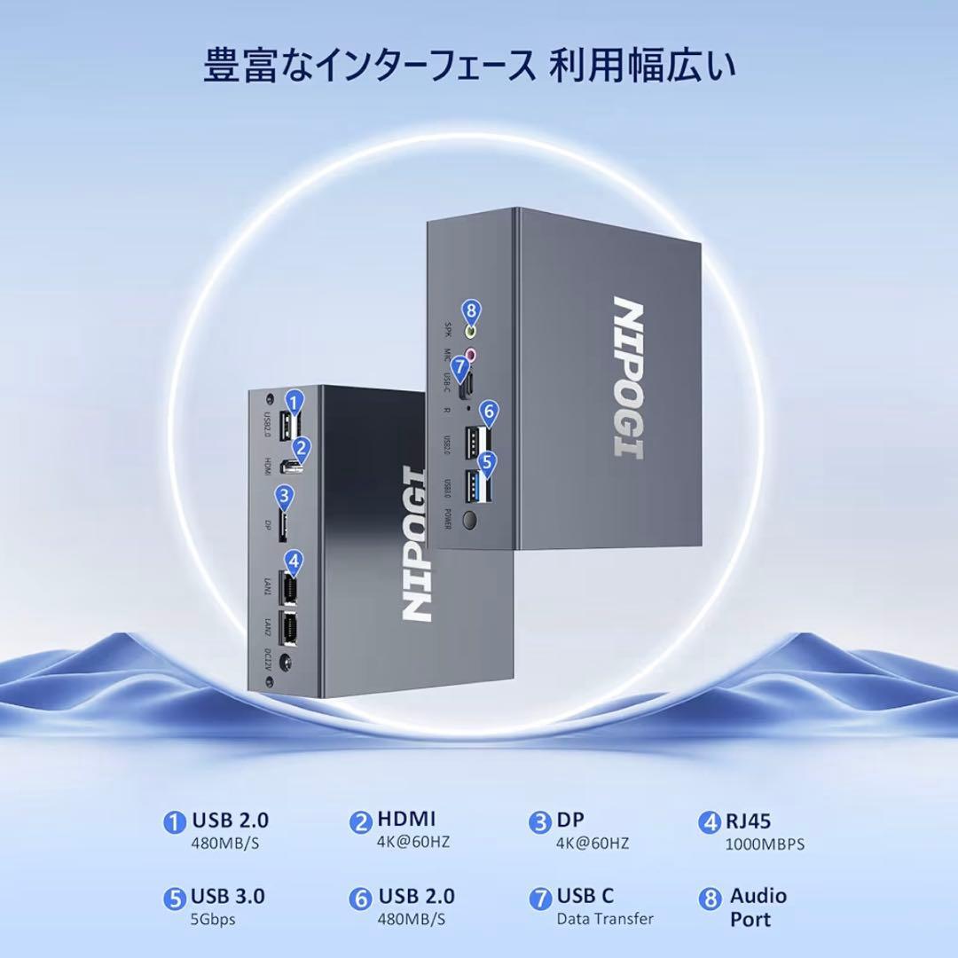ミニPC intel N95 メモリ8GB SSD256GB Win11 Pro