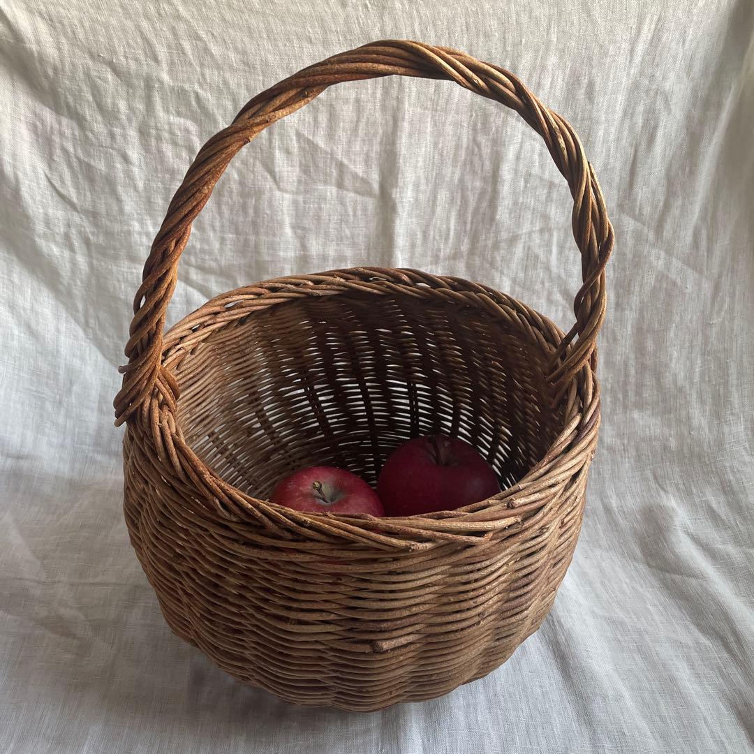 あけび　持ち手つきかご　あけびかご　古道具