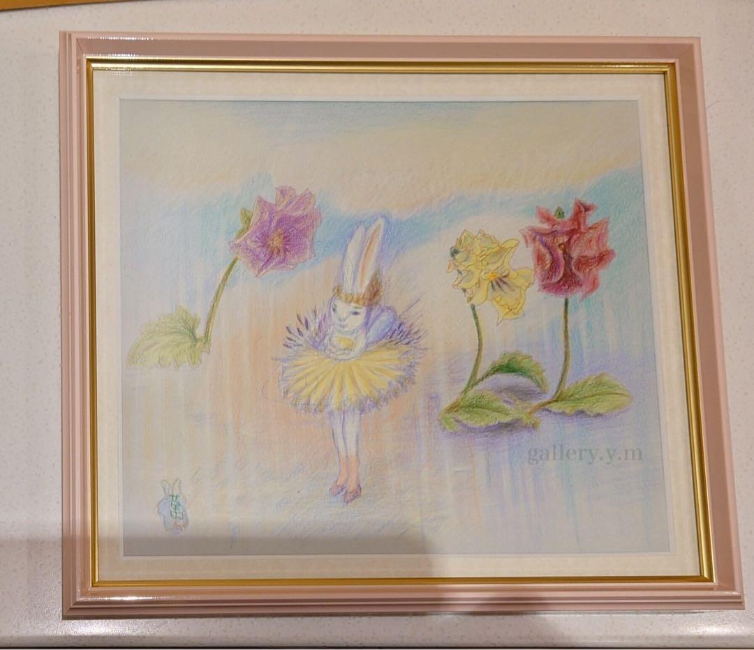 『うさぎの嫁入り』　水彩色鉛筆画