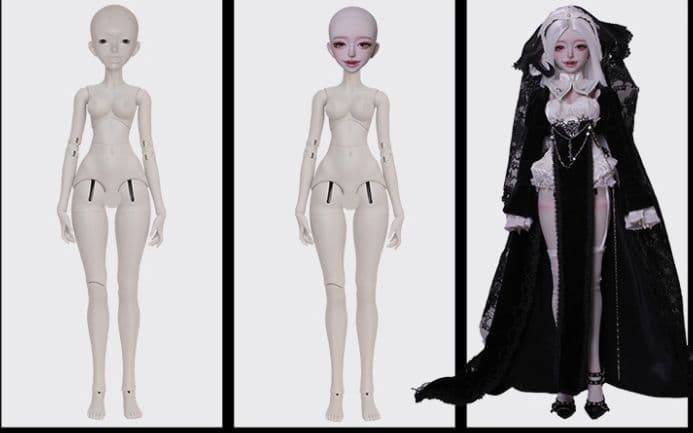 AX516 BJD 1/4 ドール本体 Bellfin 球体関節人形 ハンドメイ