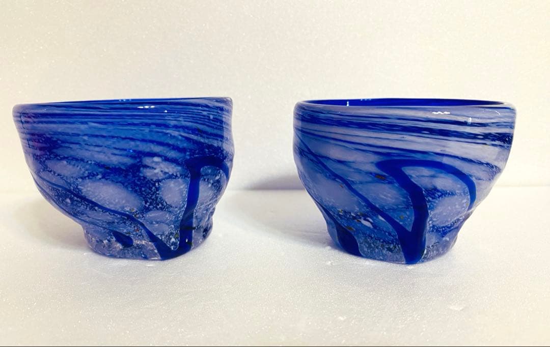 琉球ガラス　Glass Studio 尋 屋我平尋　ぐい呑み小鉢2点セット