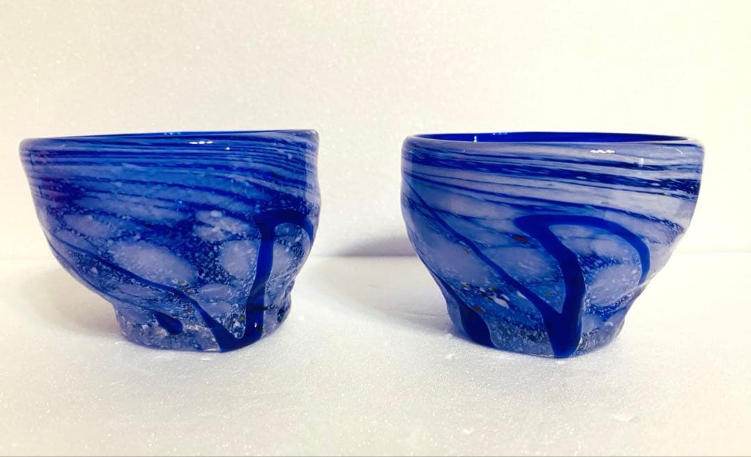 琉球ガラス　Glass Studio 尋 屋我平尋　ぐい呑み小鉢2点セット