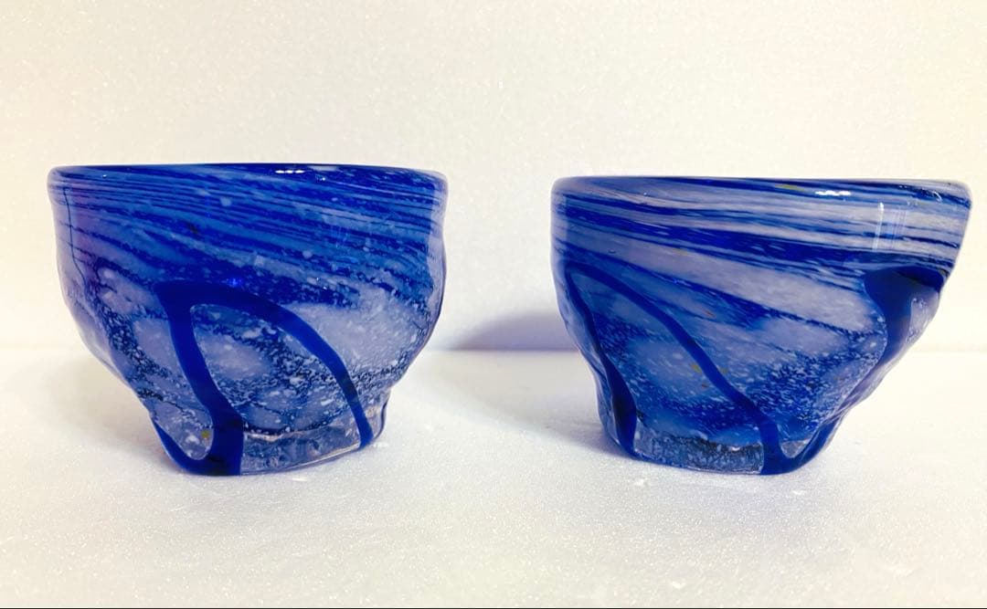琉球ガラス　Glass Studio 尋 屋我平尋　ぐい呑み小鉢2点セット