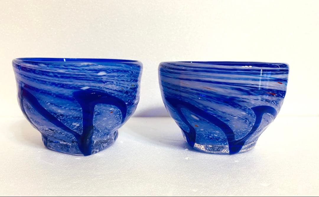 琉球ガラス　Glass Studio 尋 屋我平尋　ぐい呑み小鉢2点セット