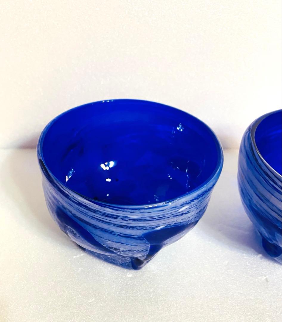 琉球ガラス　Glass Studio 尋 屋我平尋　ぐい呑み小鉢2点セット