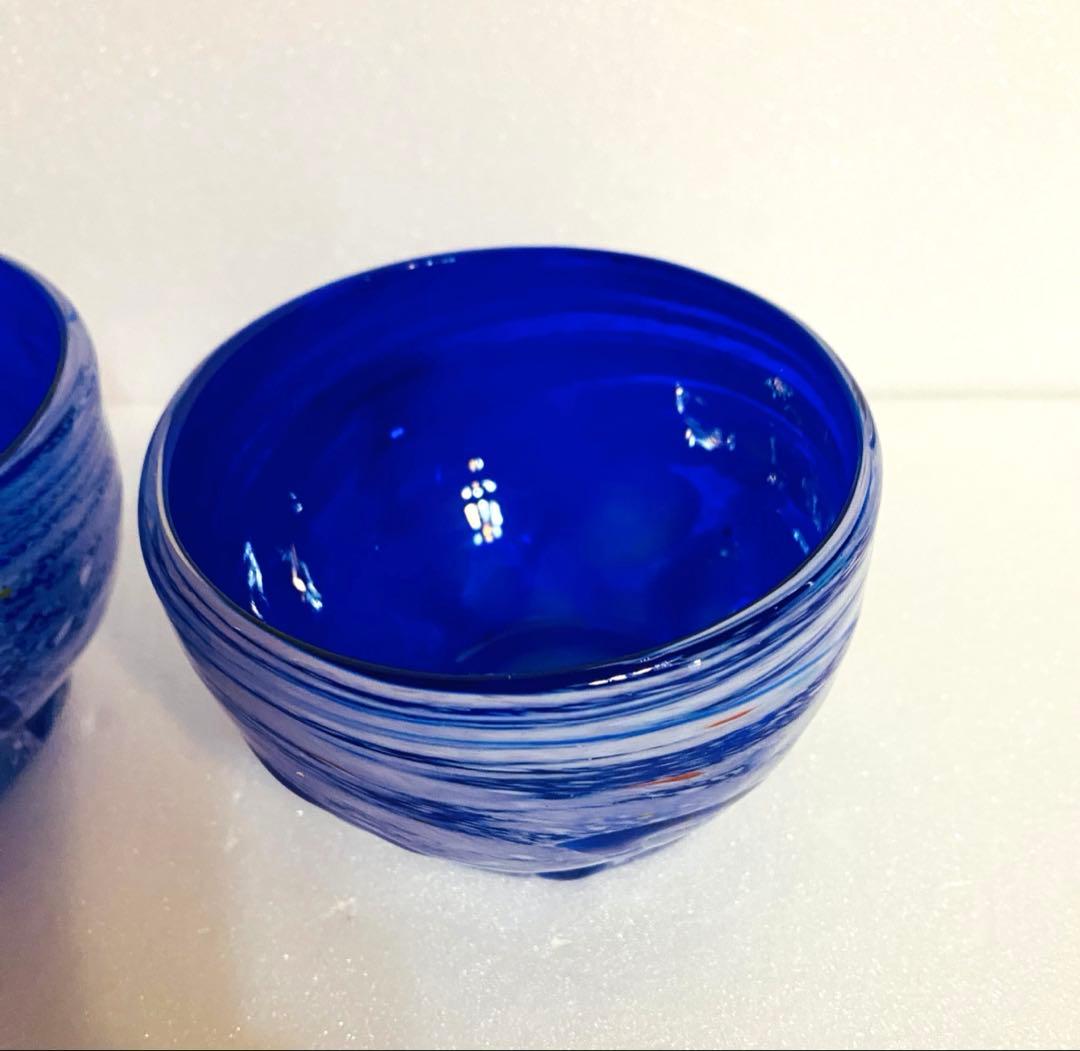 琉球ガラス　Glass Studio 尋 屋我平尋　ぐい呑み小鉢2点セット
