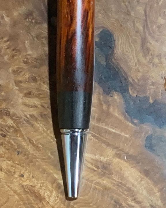 老紅木&黒檀ワンピースボールペン パーカー交換芯