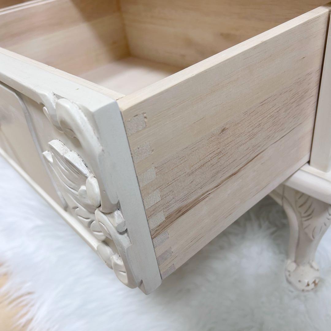 アンティーク 猫脚 テレビ台　クリーム Grace White ロココ調　北欧