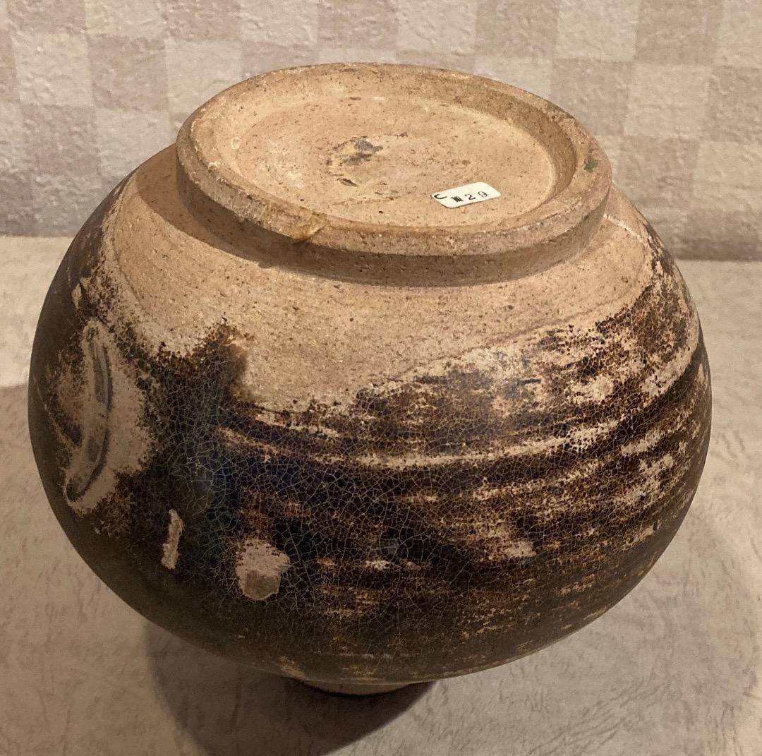 骨董　タイ　古都　スワンカクローク窯の耳付き、花瓶