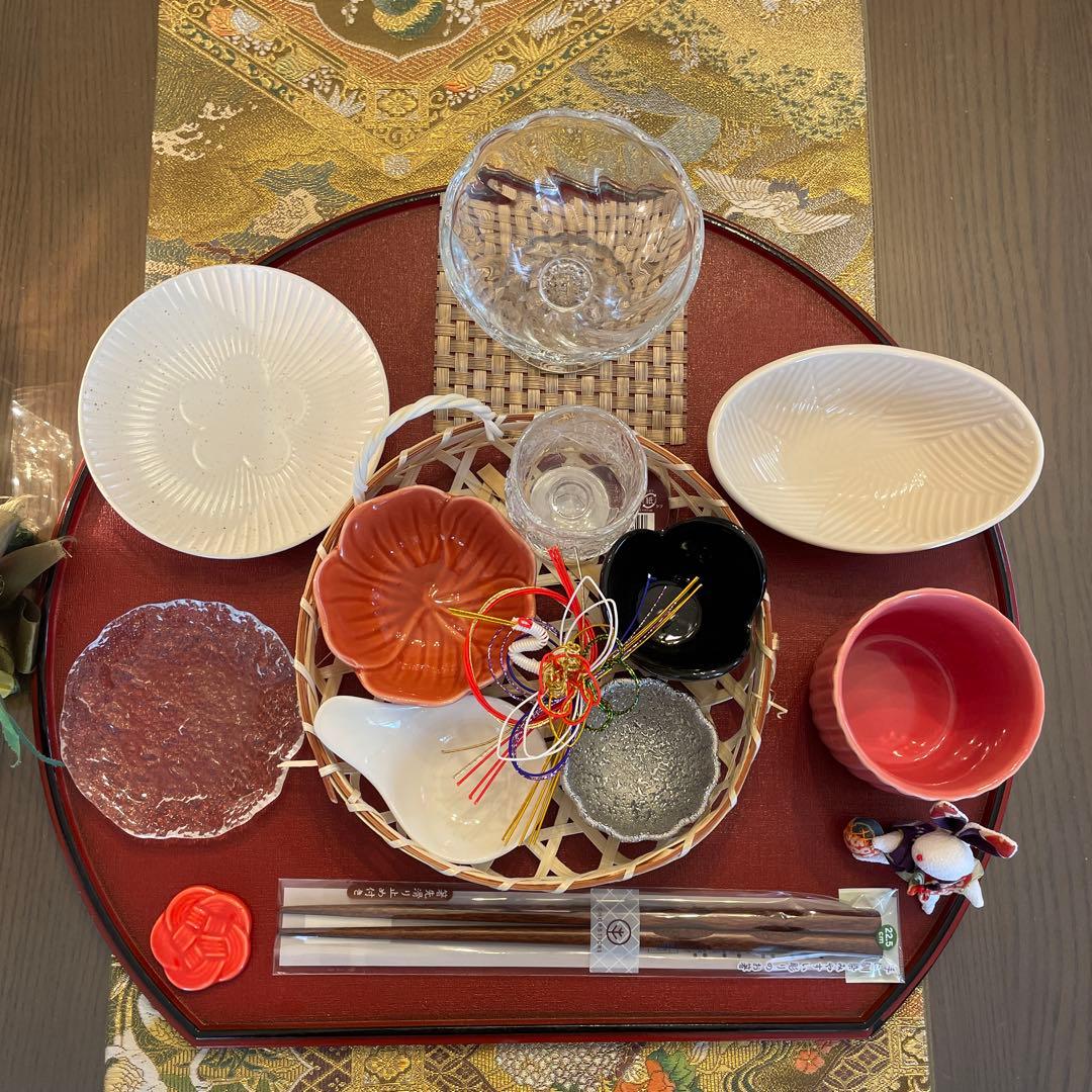 新品　お正月　プチ懐石　和様食器セット　豆小鉢　他　お二人様膳　計28点