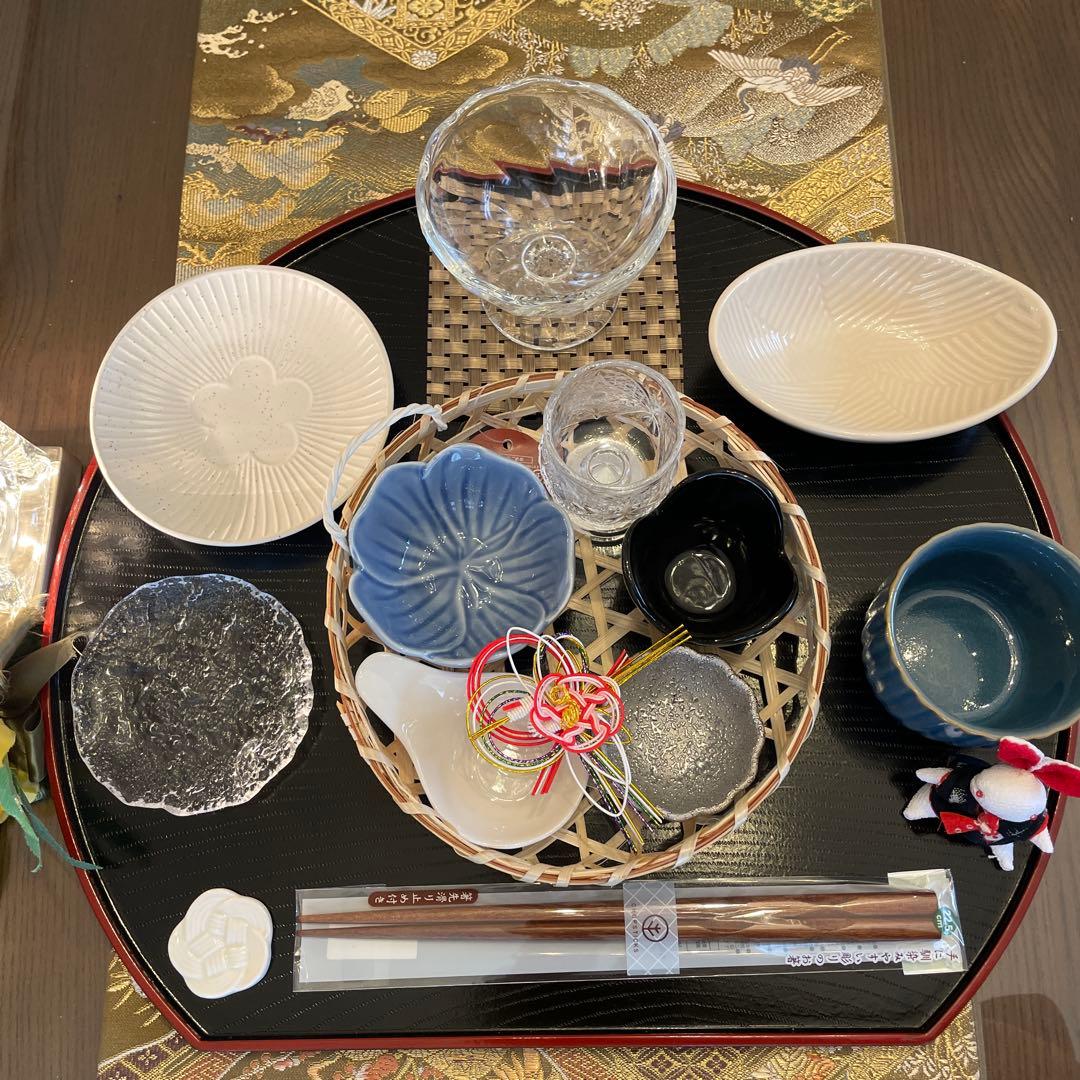 新品　お正月　プチ懐石　和様食器セット　豆小鉢　他　お二人様膳　計28点