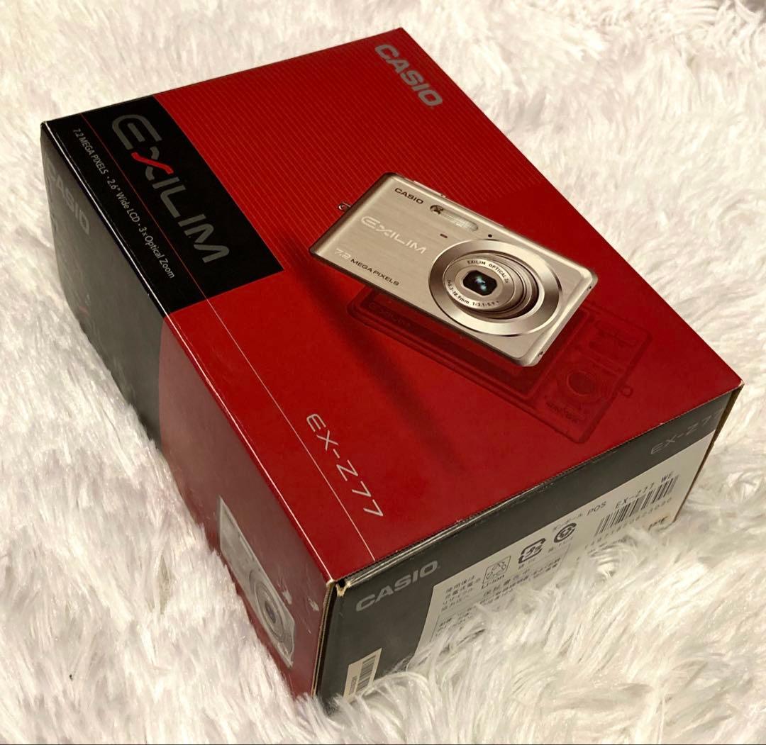 【美品】CASIO EXILIM EX-Z77 デジタルカメラ ホワイト 白