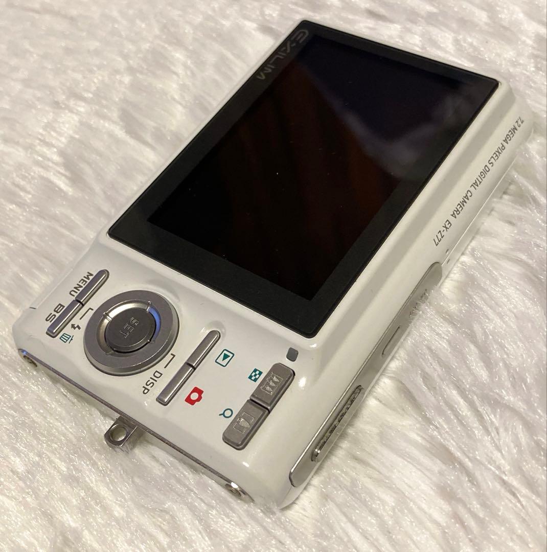 【美品】CASIO EXILIM EX-Z77 デジタルカメラ ホワイト 白