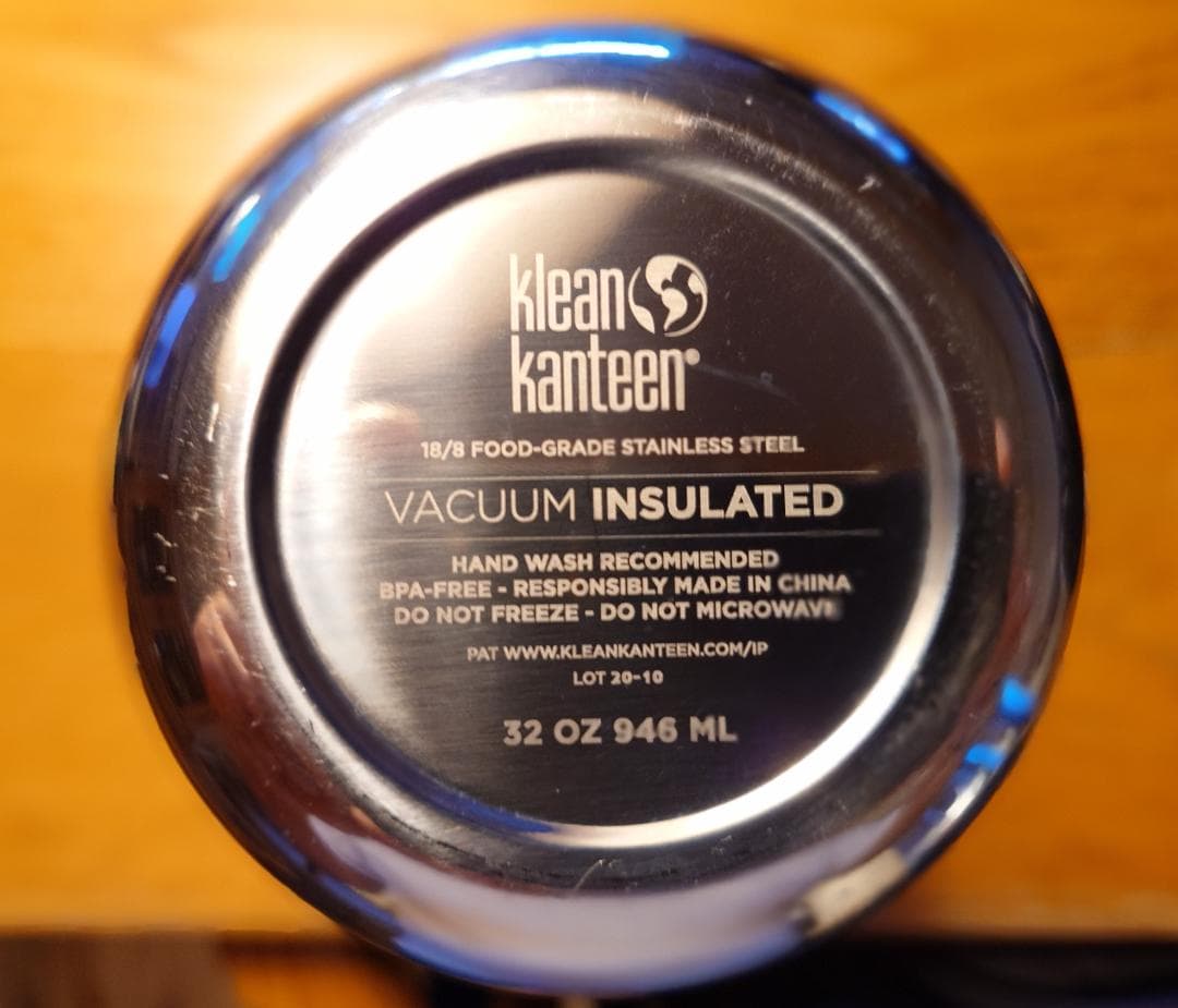 ■美品■Klean Kanteen 32oz 保温水筒（ステンレスキャップ付）