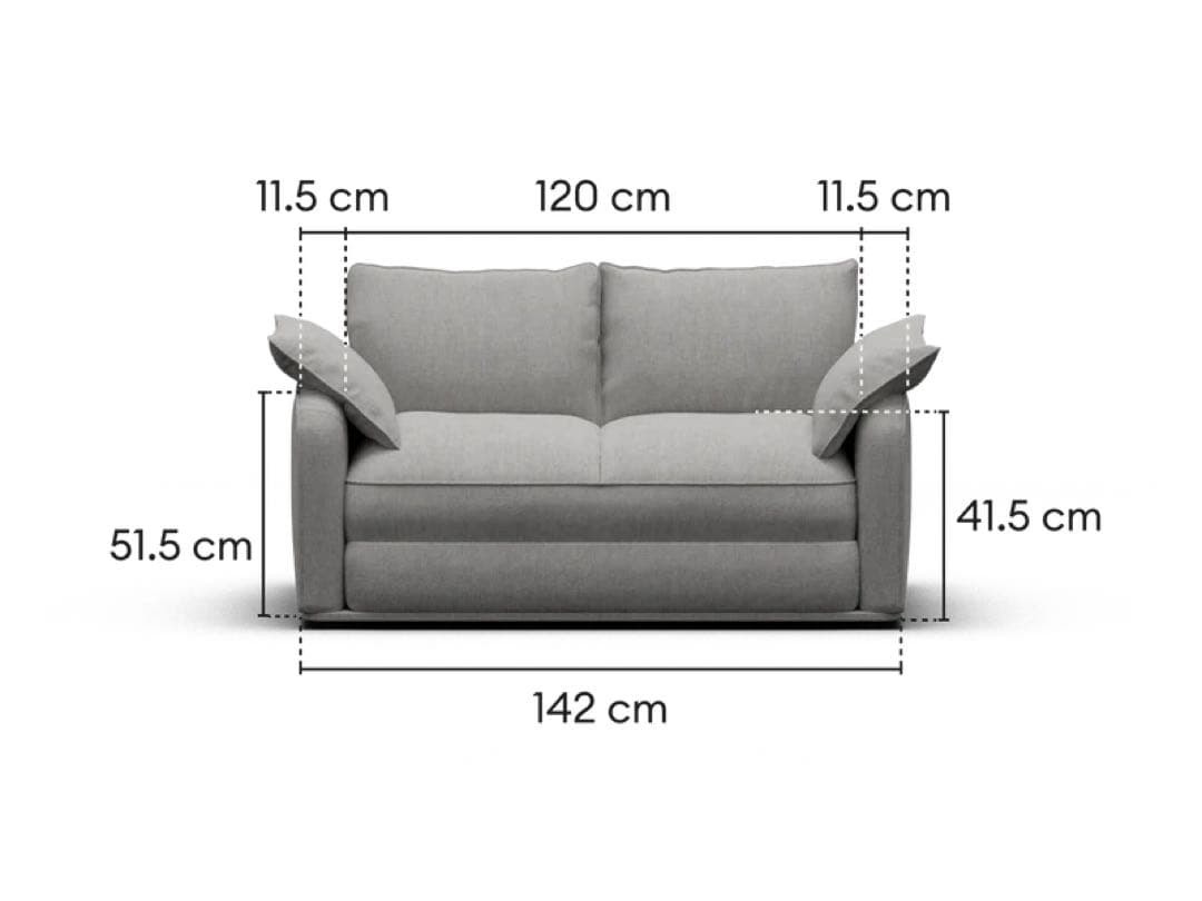 【美品】コアラソファーベッド CUSHY 2人掛け セミダブル ペッパーグレー