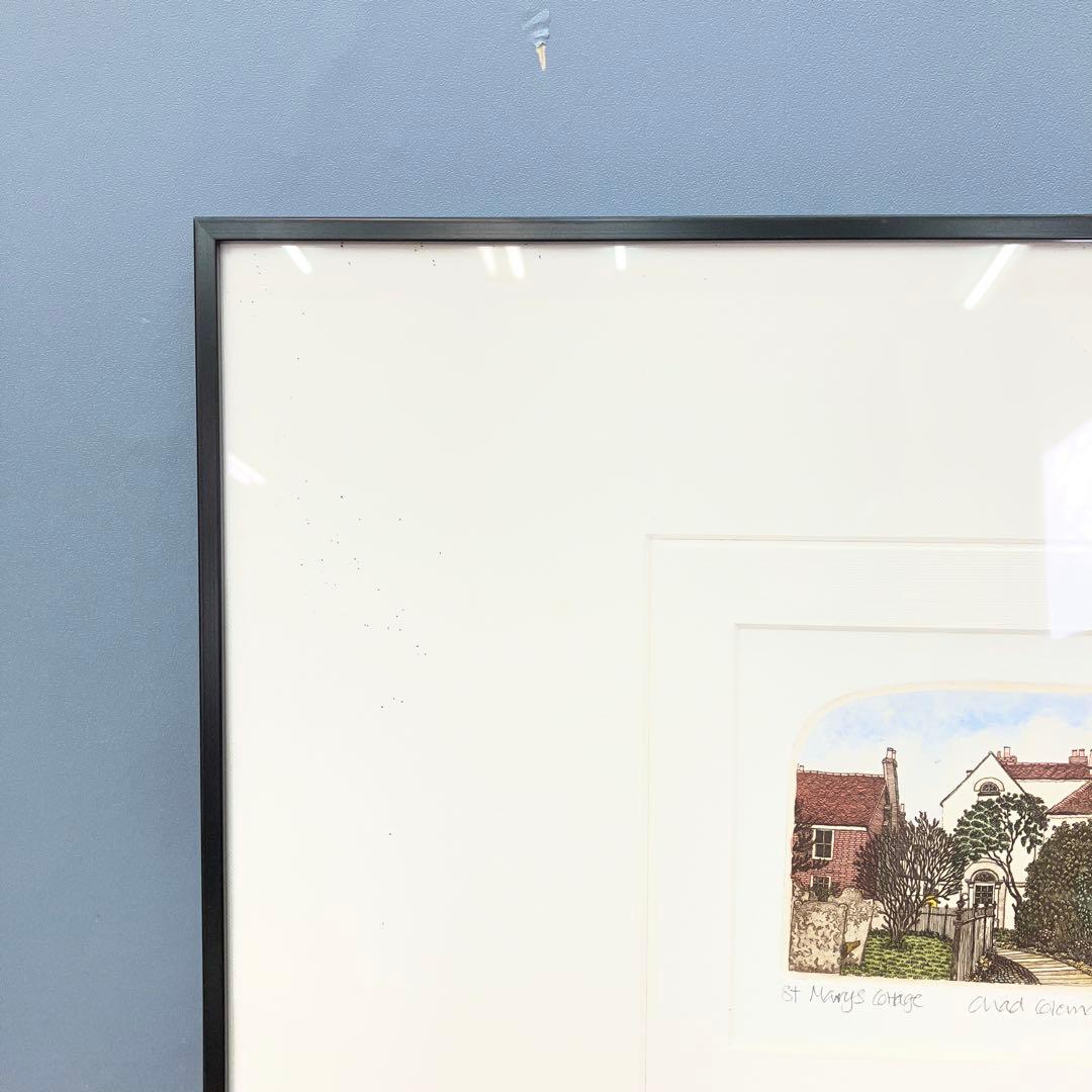 真作 チャド・コールマン 銅版画 動版十手彩 エッチング 絵画 額装 額縁