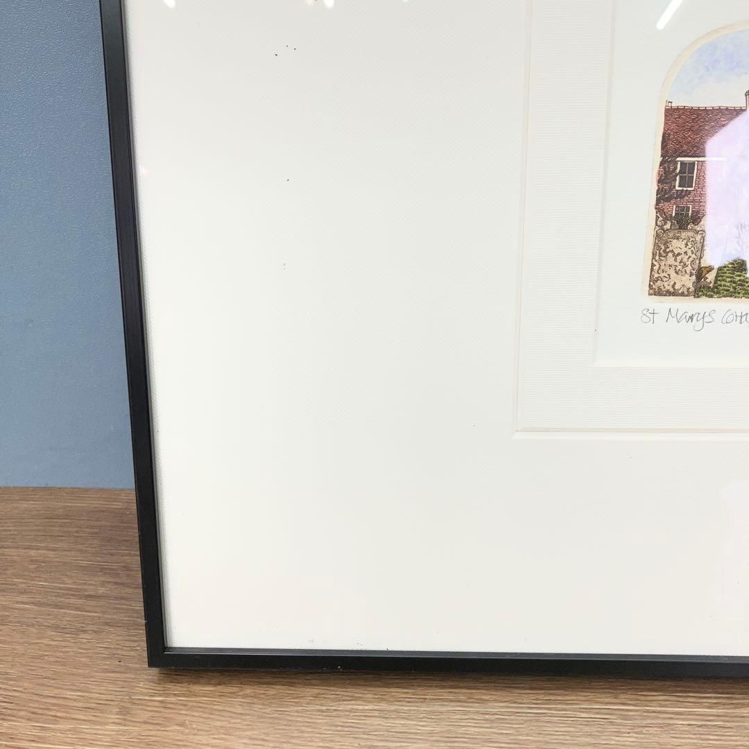 真作 チャド・コールマン 銅版画 動版十手彩 エッチング 絵画 額装 額縁