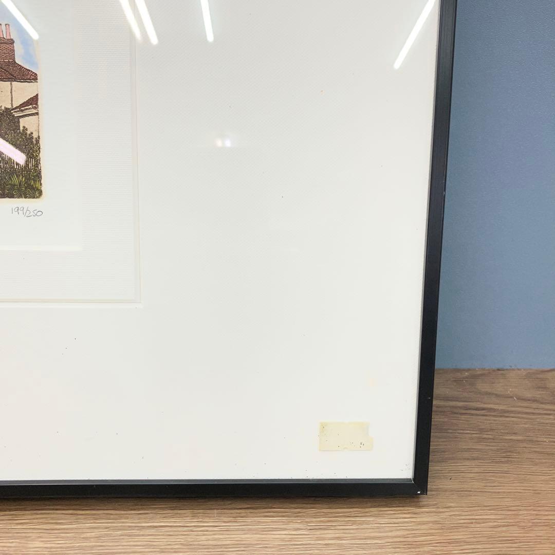 真作 チャド・コールマン 銅版画 動版十手彩 エッチング 絵画 額装 額縁