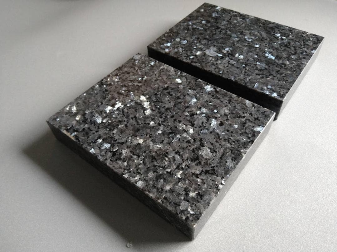 最高級　天然御影石【ブルーパール】オーディオボード●230×180×40　2枚●