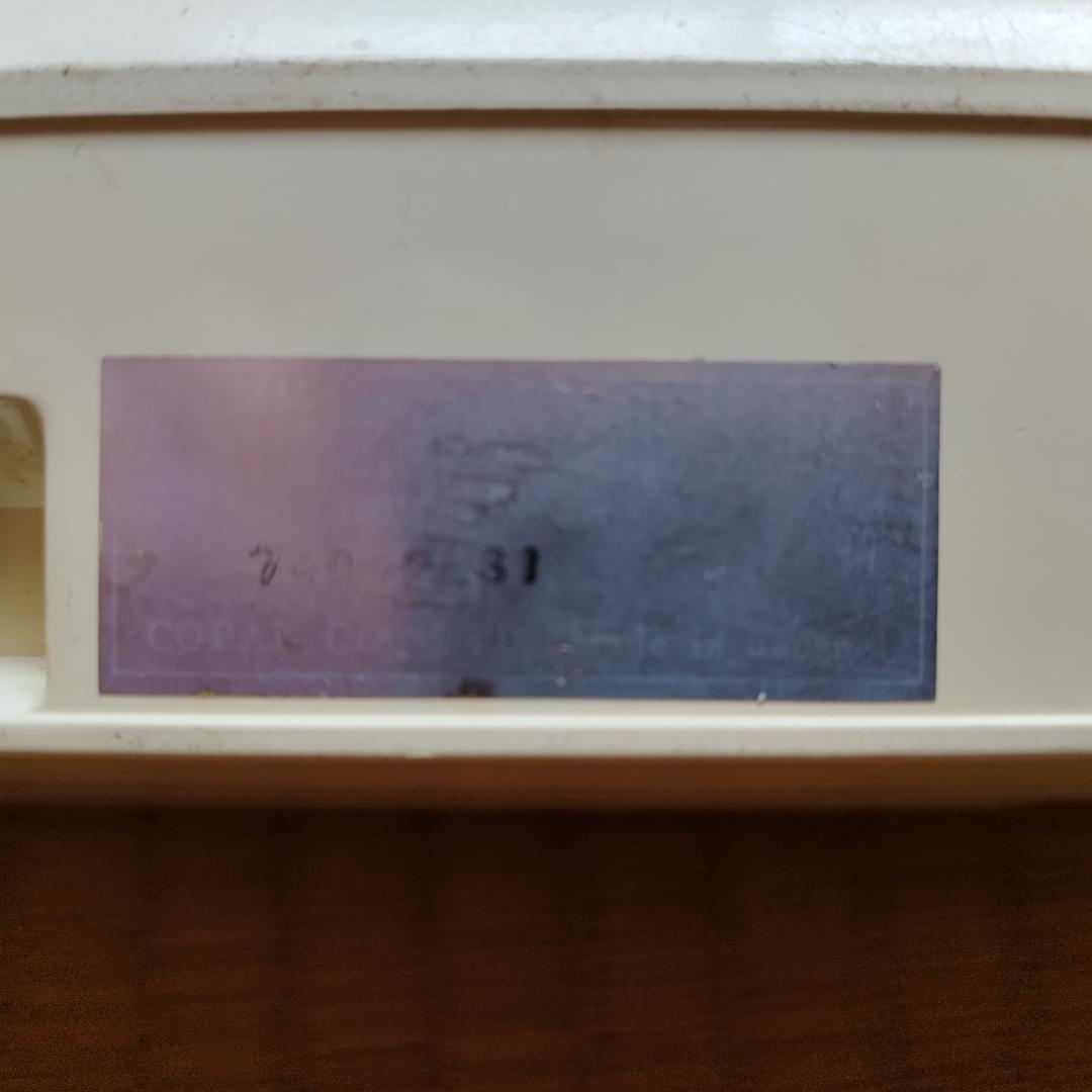 送料無料　希少　曜日表示付き パタパタ時計　白色　COPAL #昭和レトロ