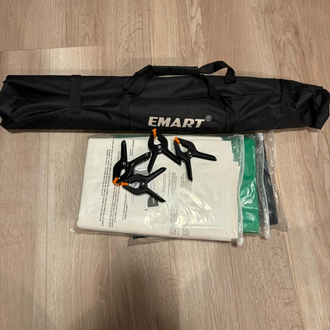 EMART 背景スタンド 260x300cm 白 黒 緑 グリーンバック撮影