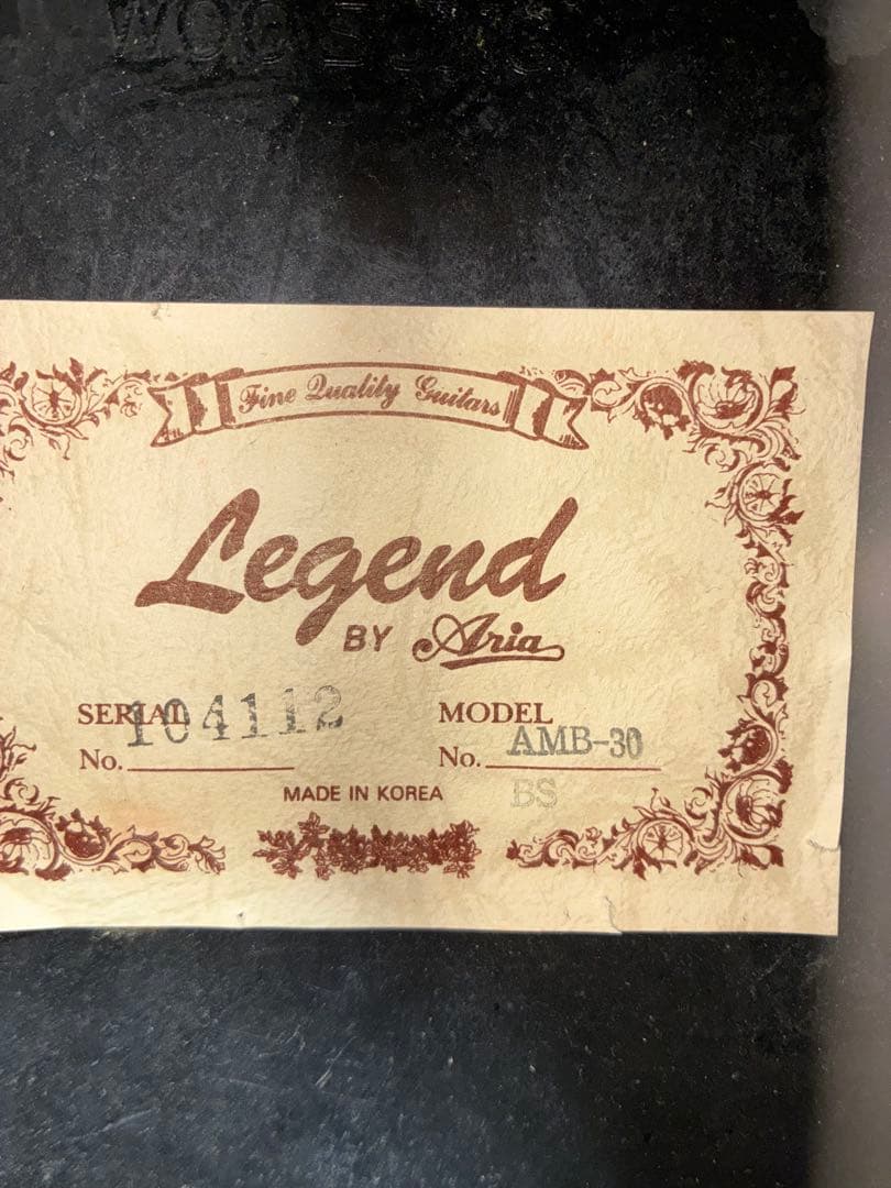 Legend by Aria AMB-30 BS エレアコ 韓国製