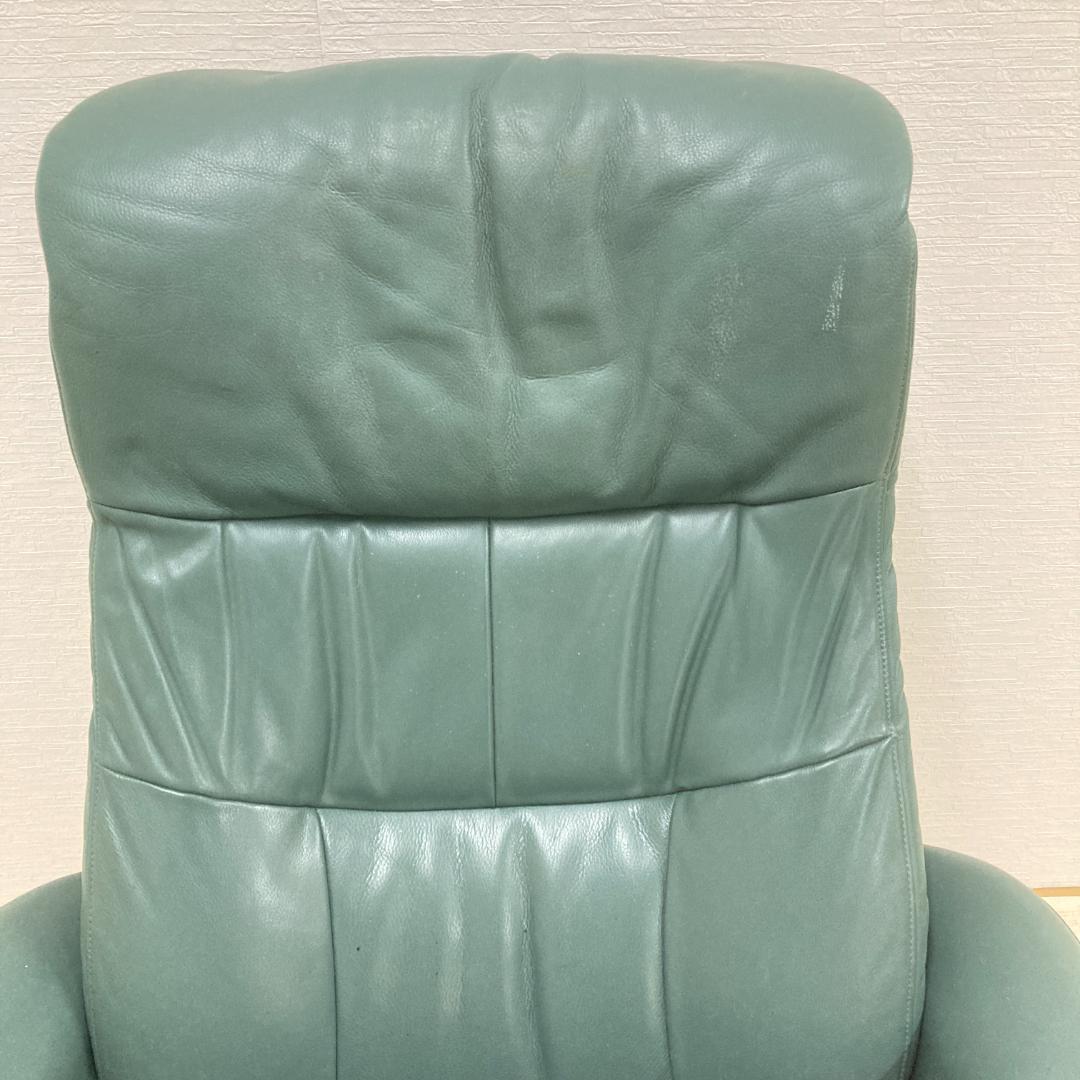 【カリモク】本革　回転式　リクライニングソファ　パーソナルチェア　１人掛け