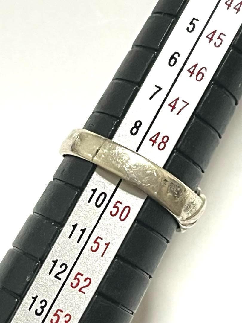 シルバー　デザイン　リング　9号　刻印あり