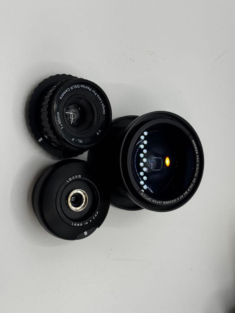 ペンタックス K01 、トイカメラレンズ、DA21（ジャンク）