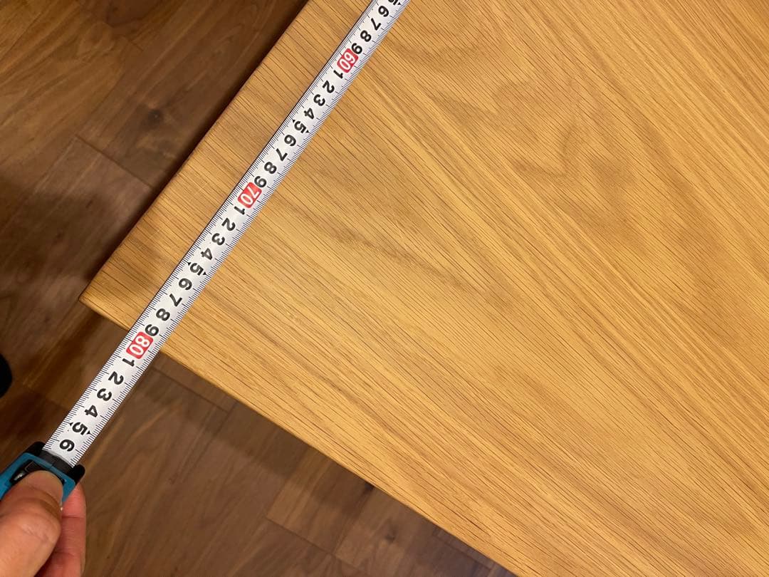 無印良品　天然木　テーブル 正方形 ナチュラル シンプル　オーク材　80×80