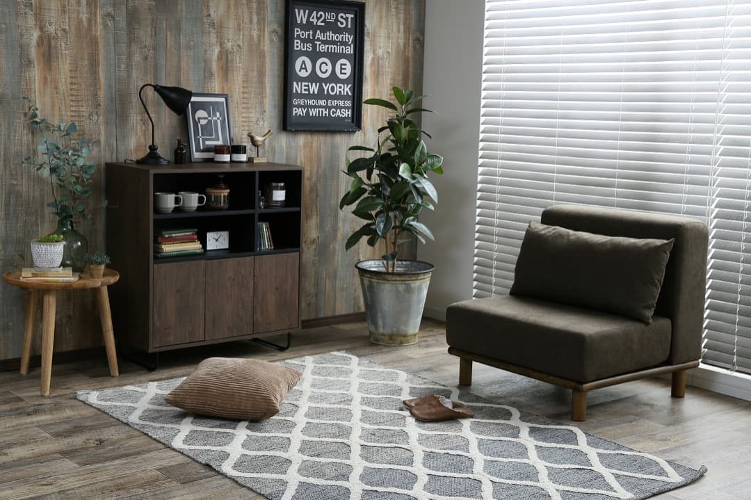 【送料無料】【1人掛け】 Ivy 1人掛けローソファ ファブリック生地 高品質