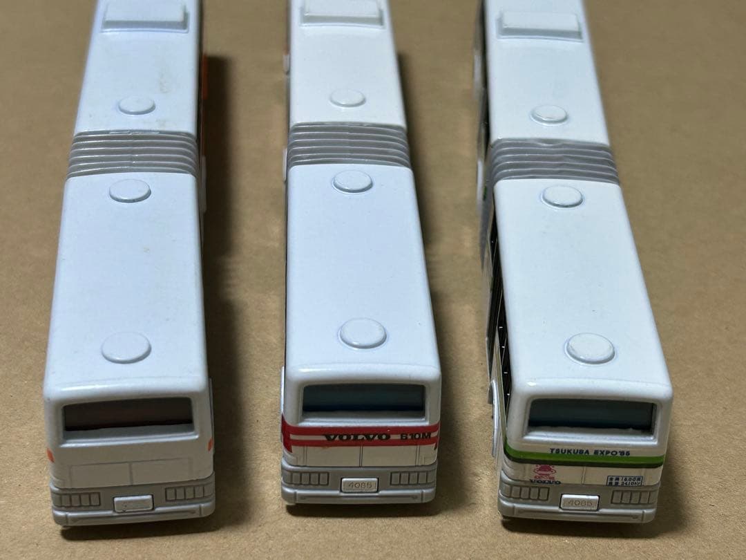 日本製 ロングトミカ VOLVO-富士重工 連節バス 3台セット EXPO'85