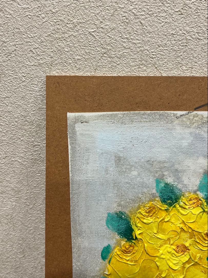 【送料込み】李松子　美術品　アート　絵画　フラワーアート　花絵